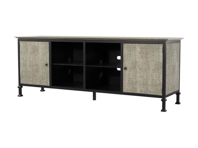 Industrial Wood 72-Inch TV Stand in Weathered Oak K245615