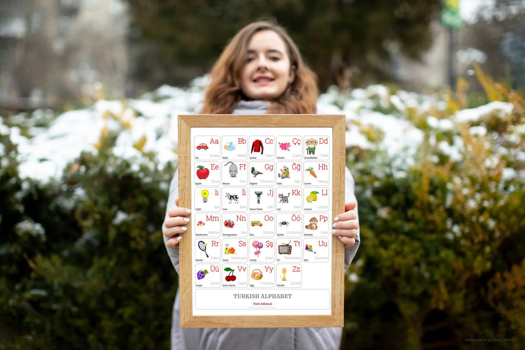 Turkish Alphabet Poster 16 x 20 inches L8523