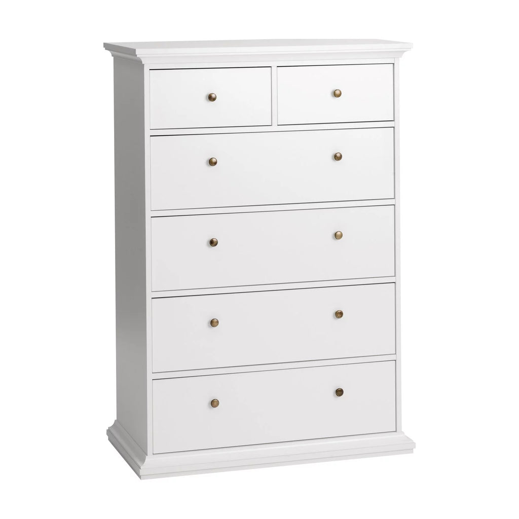 White 6 Drawer Chest P82239