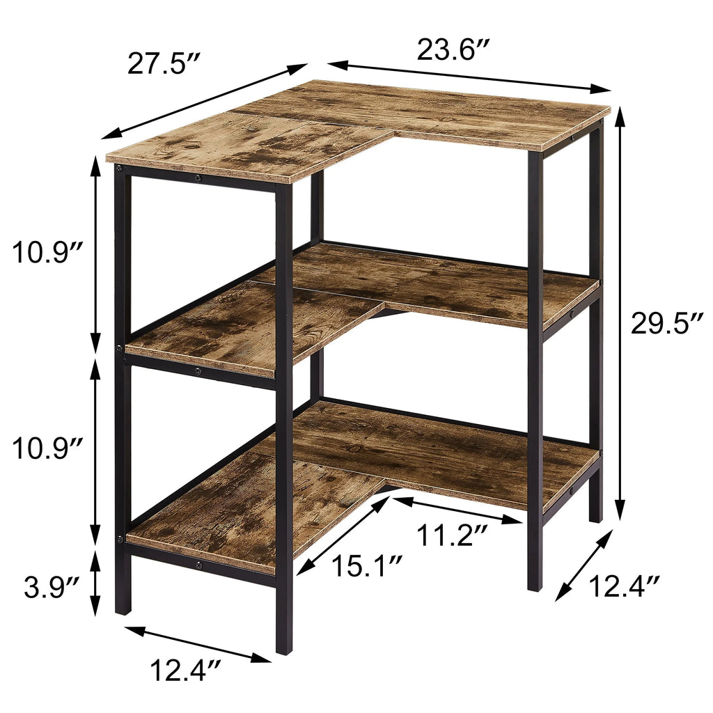 3 Tier L-Shaped Corner Shelf D702682