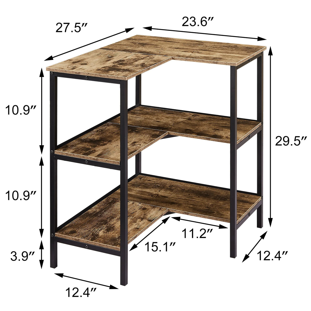 3 Tier L-Shaped Corner Shelf D702682