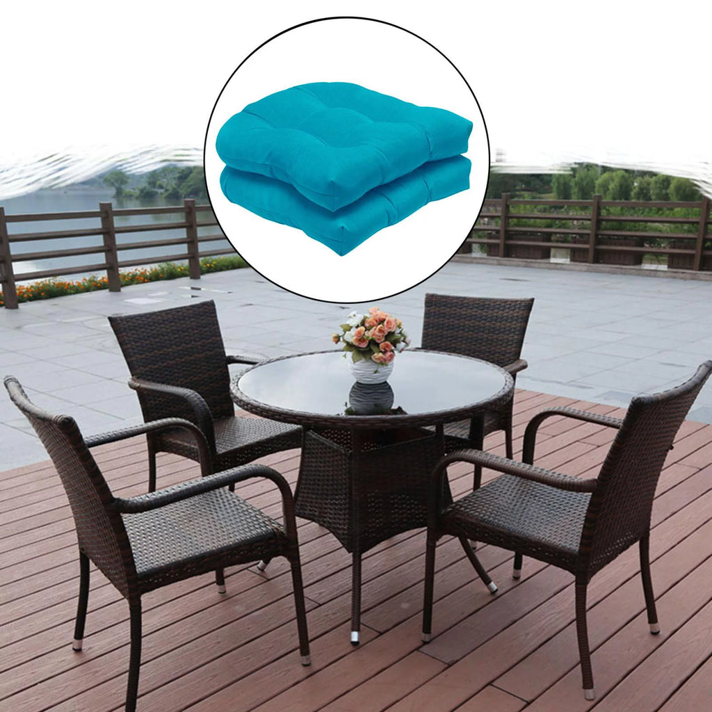 2 Pack Tufted Seat Cushion 48x48cm Blue H348113