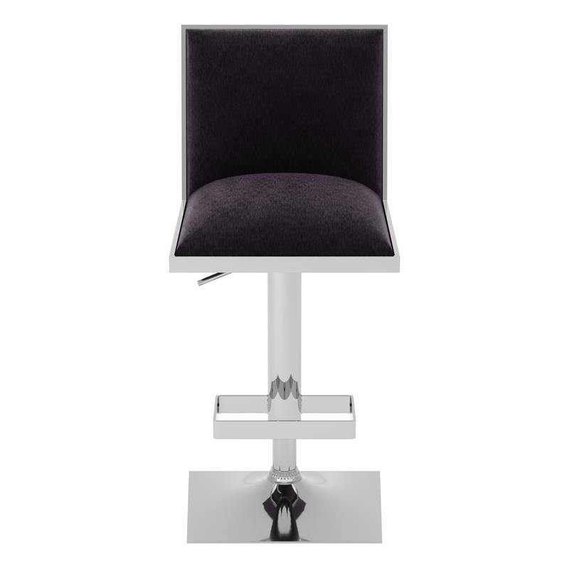 Black Metal Adjustable Barstool (Set of 2) E775
