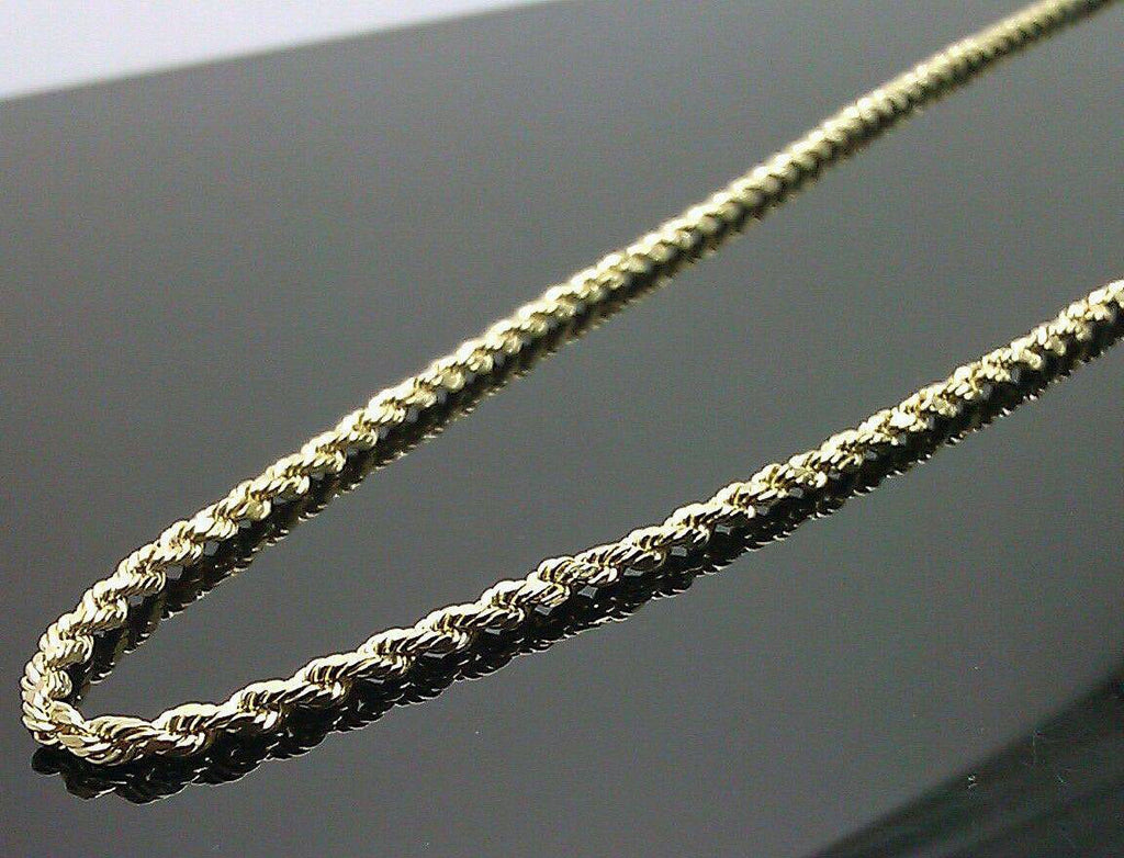 10K Yellow Gold Rope Chain Necklace 20" Inch 2.5mm M589860