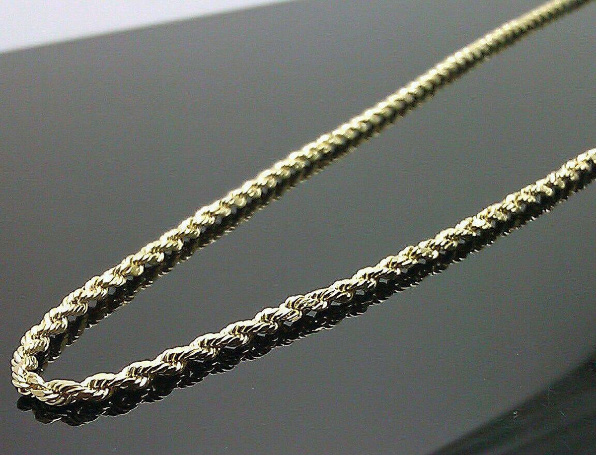 10K Yellow Gold Rope Chain Necklace 20" Inch 2.5mm M589860