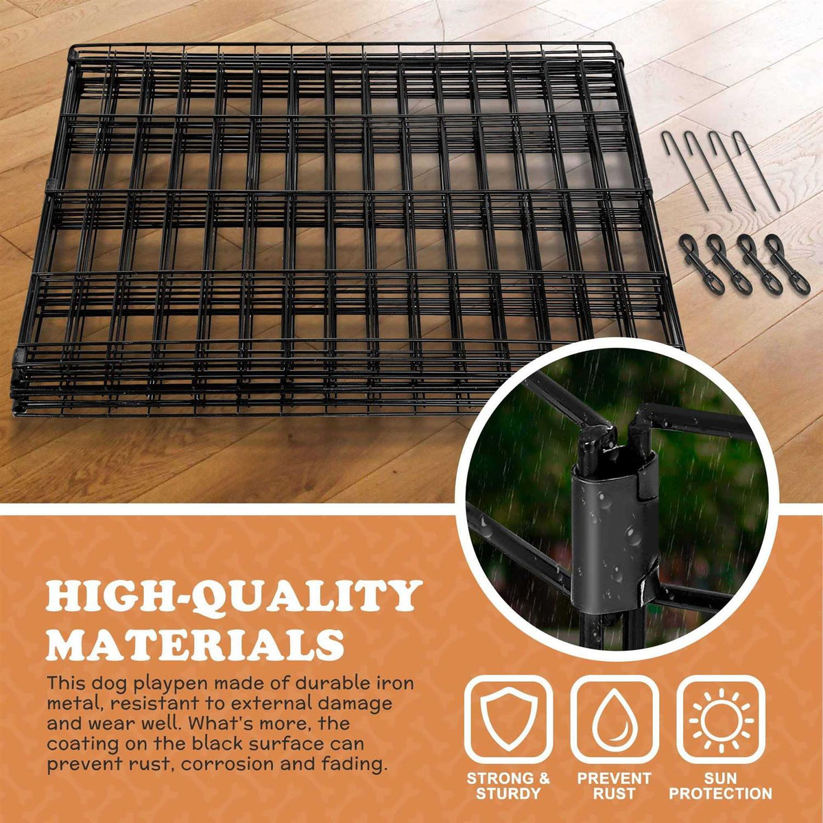 Folding Dog Exercise Pen 8 Panel B8148