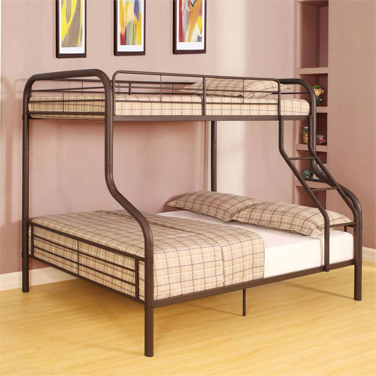Sandy Black Metal Twin Over Full Bunk Bed C1018