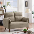 Green 2 Seater Loveseat Sofa with Wood Legs R160879