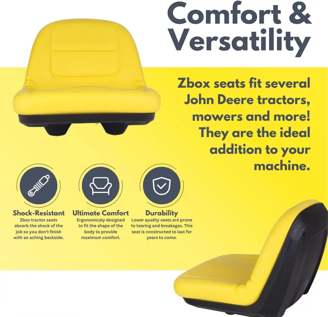 Black & Yellow Mower Seat Z7637