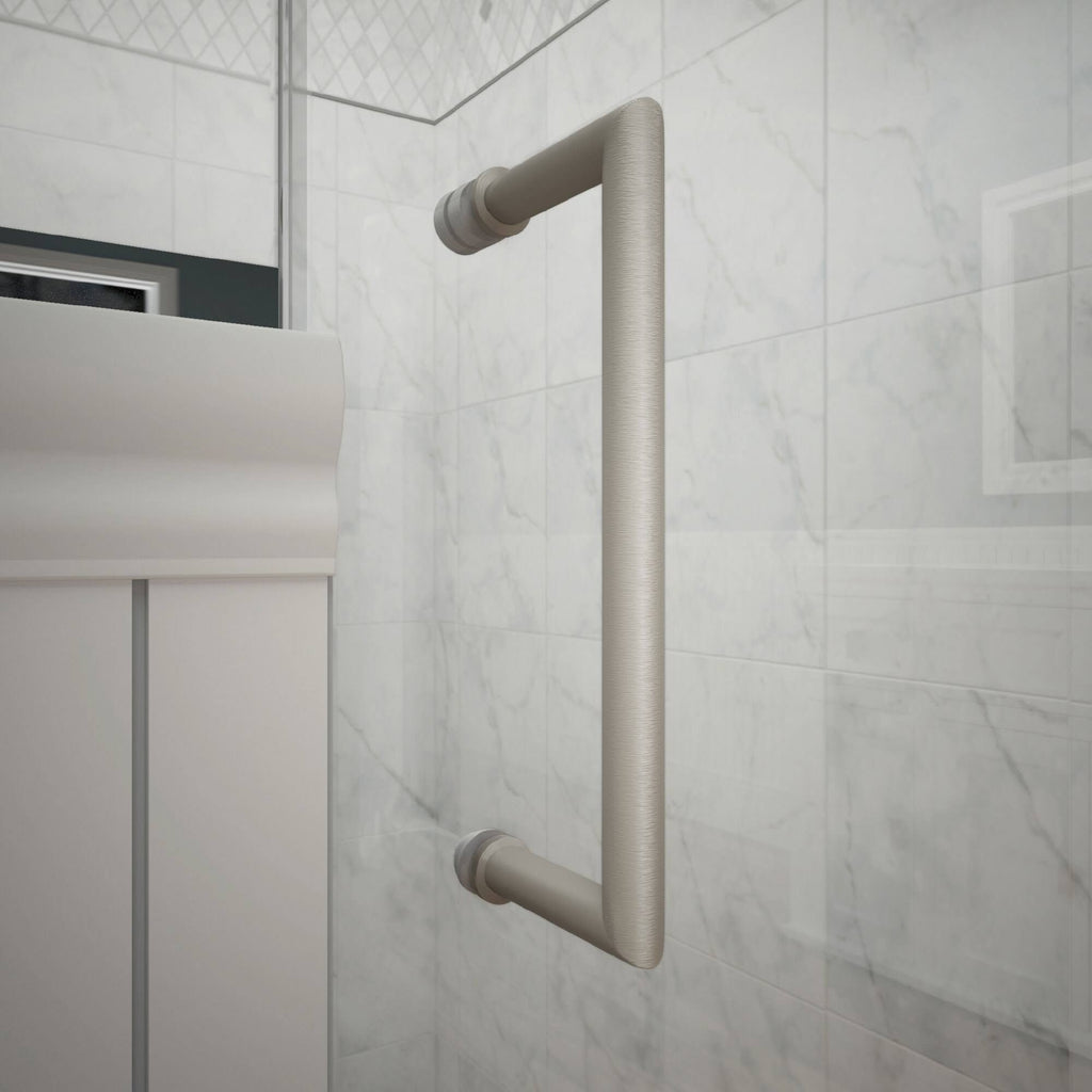 Frameless Hinged Shower Door, Clear Glass, Oil Rubbed Bronze V895722