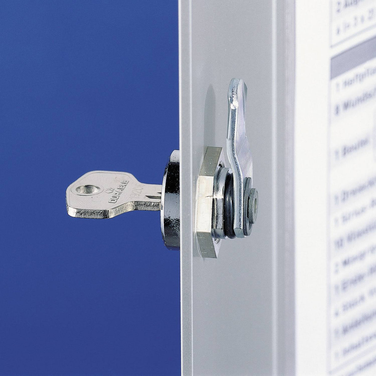 Locking Key Cabinet, 54-Key, Brushed Aluminum, Silver M261949