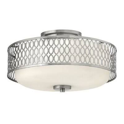 3-Light Semi Flush Mount Chrome/White A115