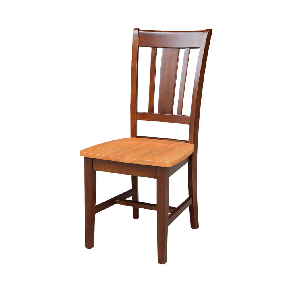 42 in Solid Wood Dining Table with 4 Splat Back Chairs E37069