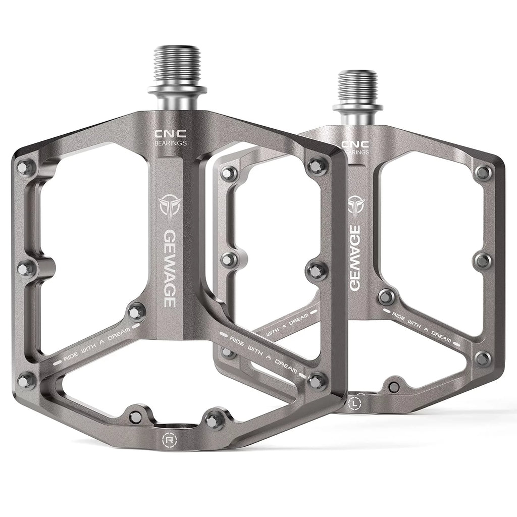 3 Bearings 9/16” CNC Machined Flat Bike Pedals B7772