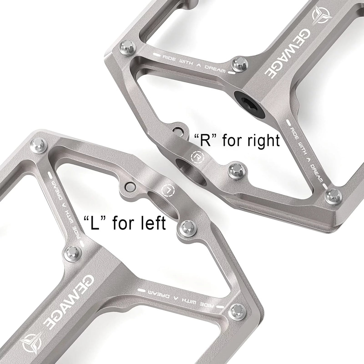 3 Bearings 9/16” CNC Machined Flat Bike Pedals B7772