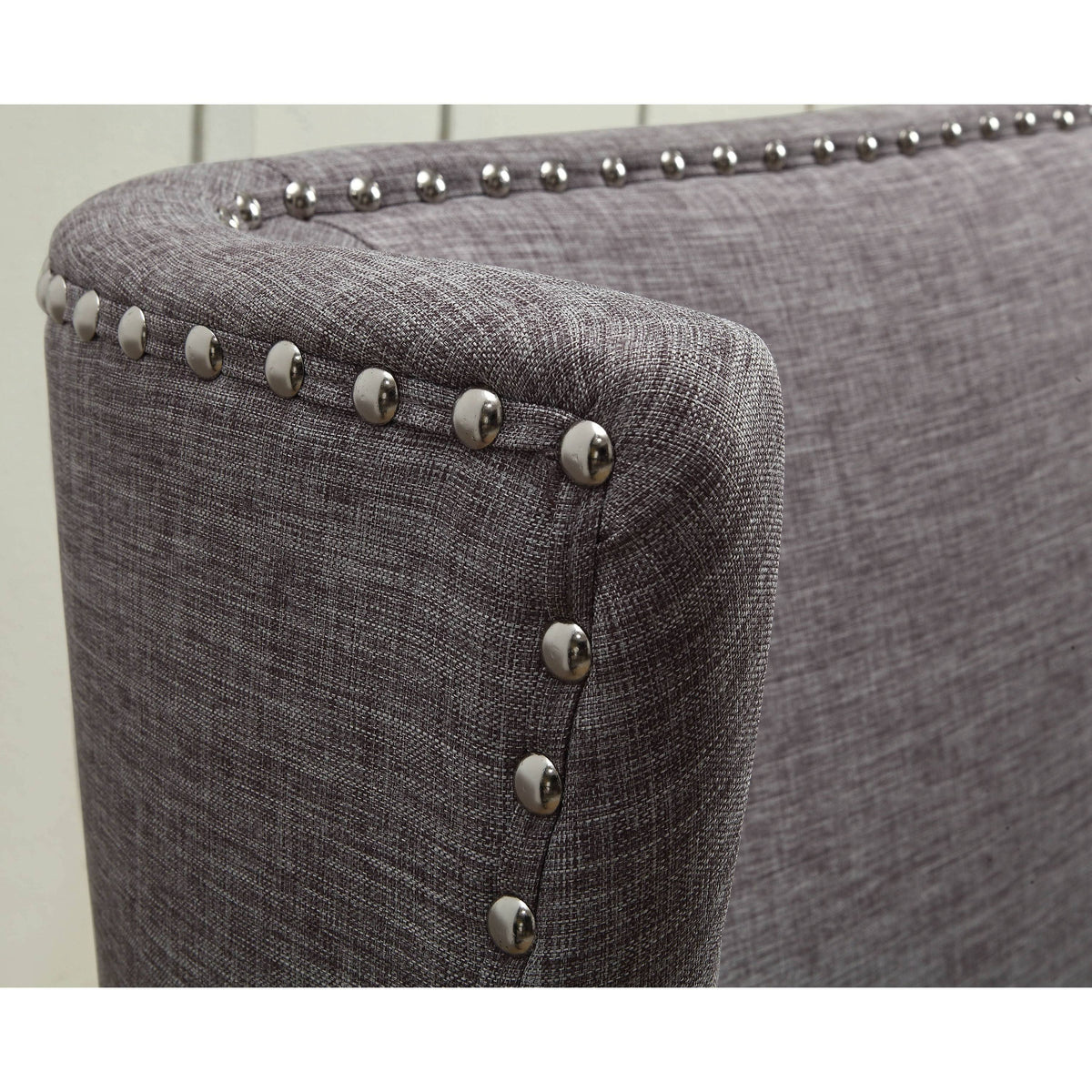 Fabric Wingback Loveseat with Nailhead Accents J128