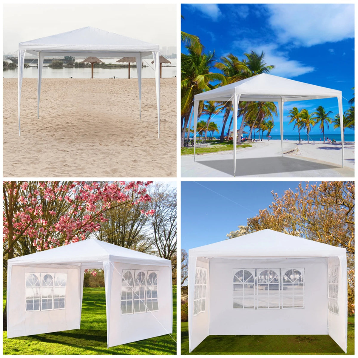 3 x 3m White Waterproof Tent M308182