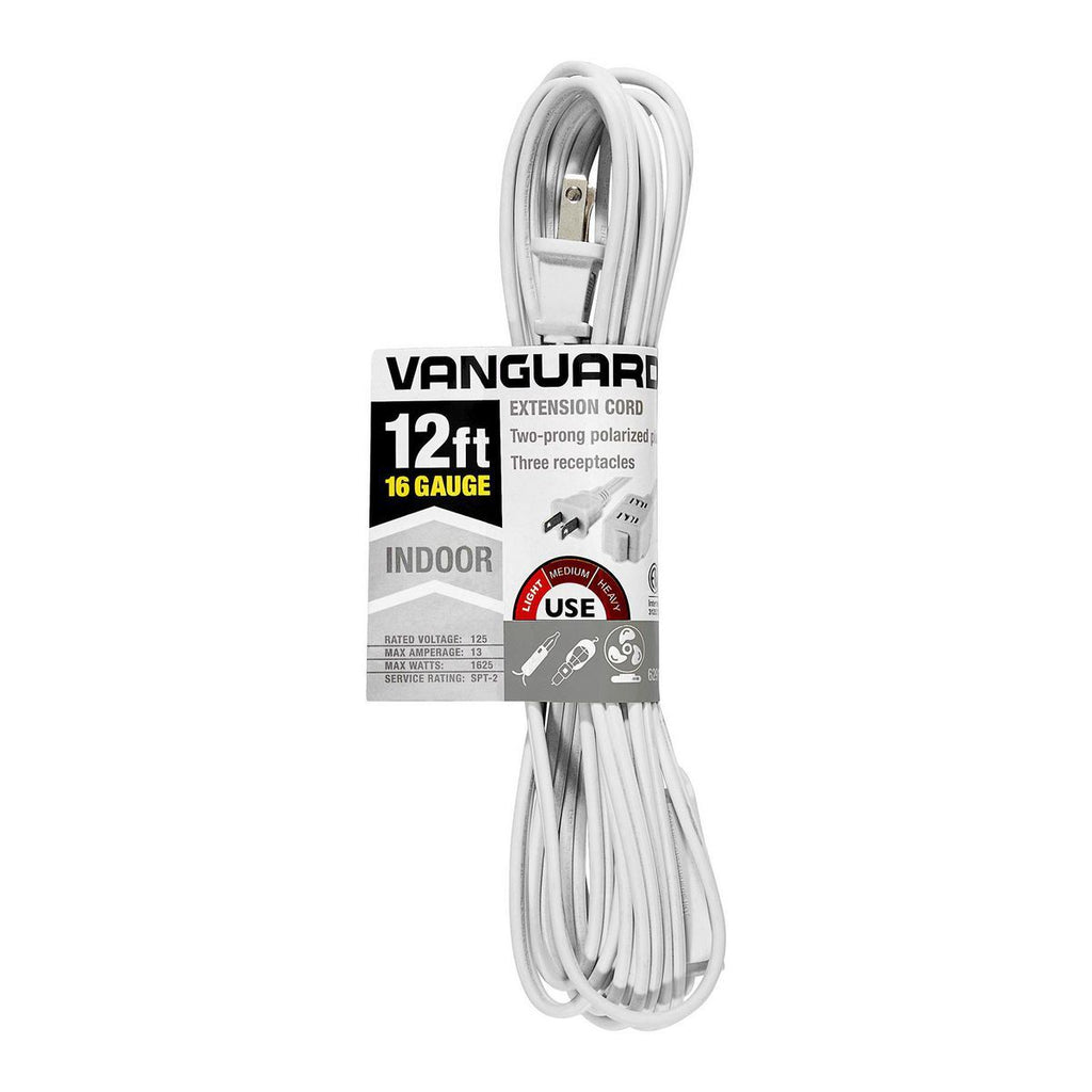White 12 ft. Indoor Extension Cord Q4058