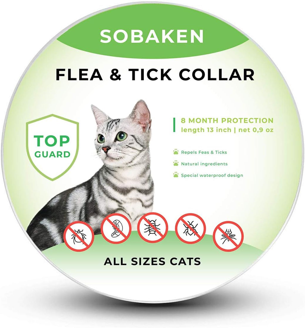 Flea and Tick Collar for Cats, 13 inch, 8 Month Protection O2453