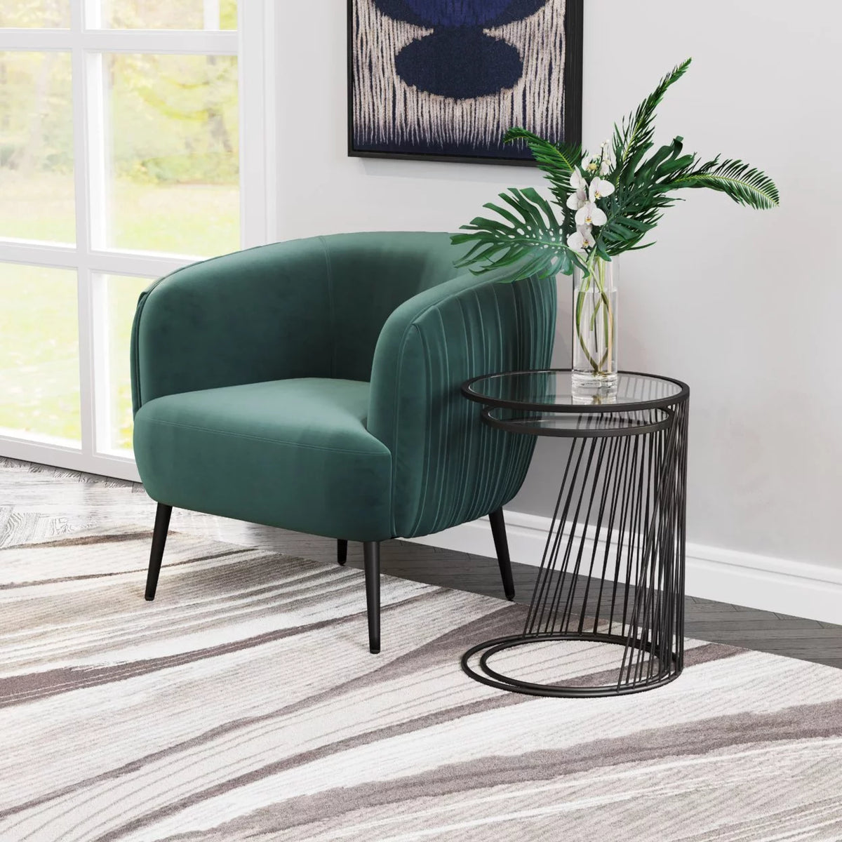 Black Nesting Table Set E45836