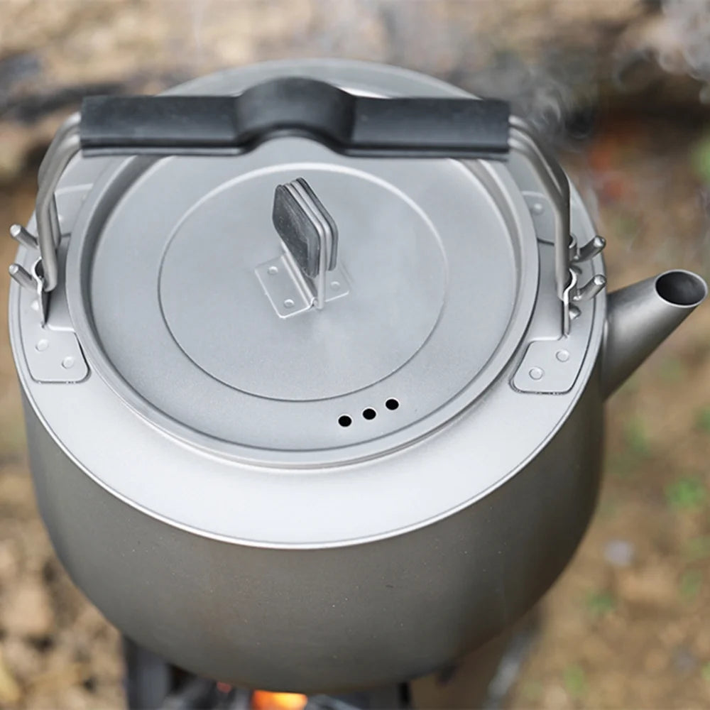 600ml Titanium Camping Tea Kettle Coffee Pot Z3674