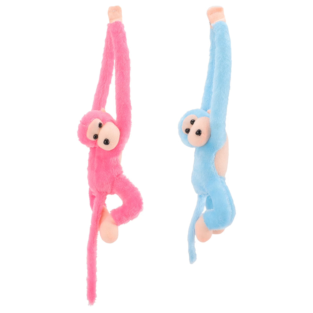 2Pcs Hanging Plush Monkey Doll Stuffed Animal Toy R9319