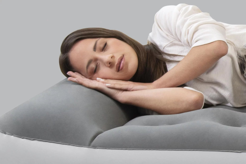 12" Gray Air Mattress with Built-in Pump G109