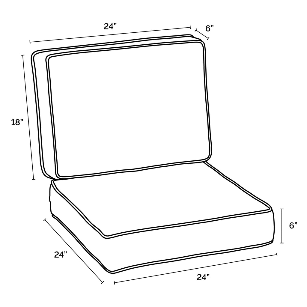 24 x 24 Outdoor Deep Seating Cushion Set R893600