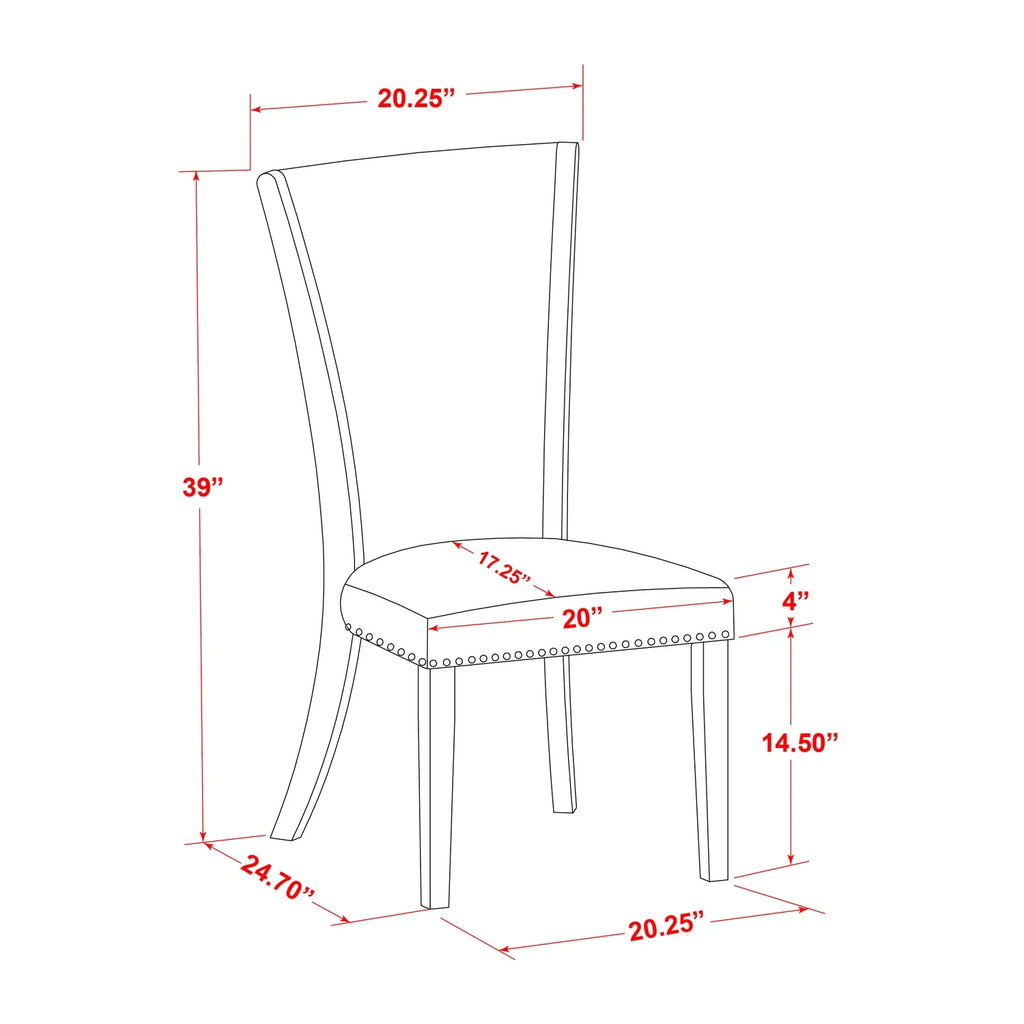 Walnut/Tan Fabric Dining Chairs (Set of 2) D496679