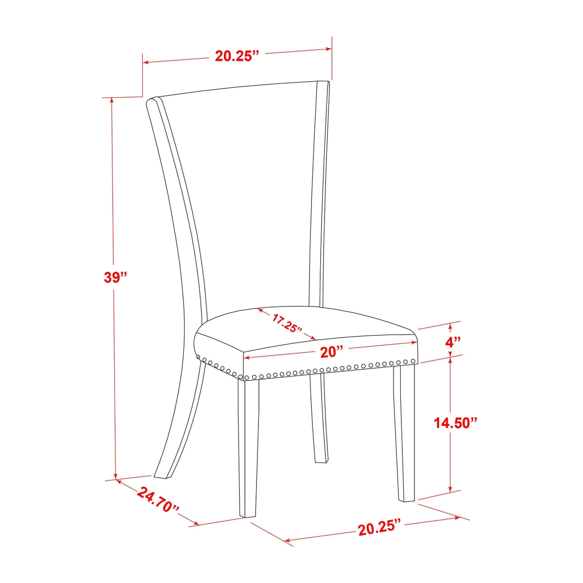 Walnut/Tan Fabric Dining Chairs (Set of 2) D496679