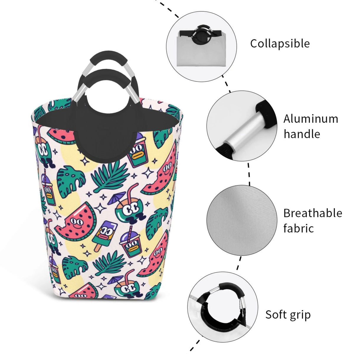Collapsible Laundry Basket with Handles S435
