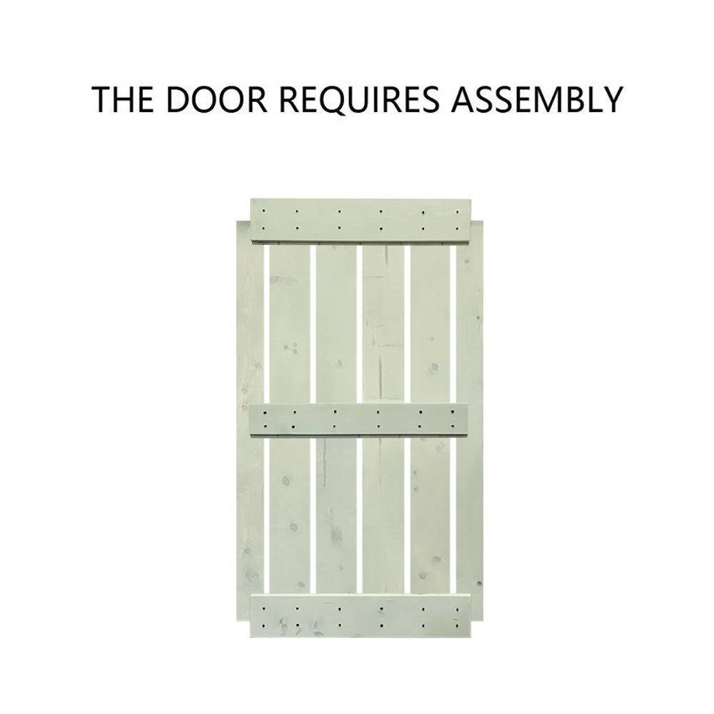 Charcoal Black Double Barn Door with Hardware Kit H329789