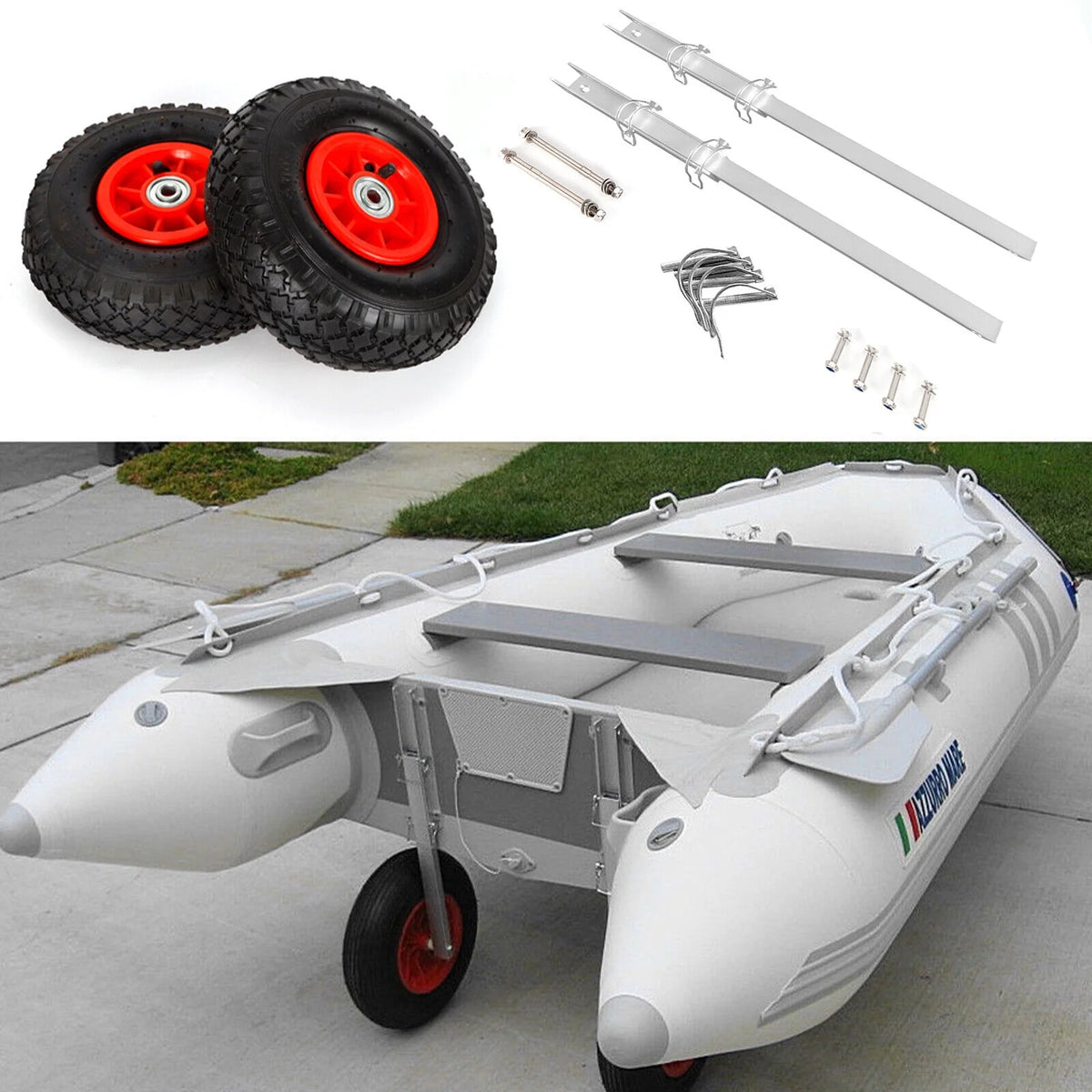 Boat Transom Launching Wheels 300 Lbs Q144