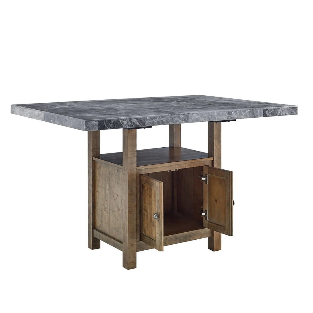Gray Marble Counter 8-Piece Dining Set C21857