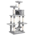 Light Gray Large Cat Tree with Plush Perch T99834