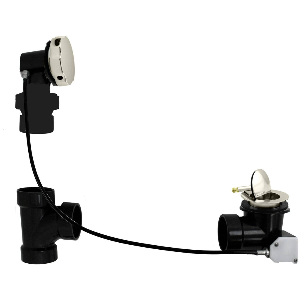 Satin Nickel Cable Drive Bath Waste D526