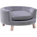 28-in. Faux-Velvet Circular Pet Bed E154