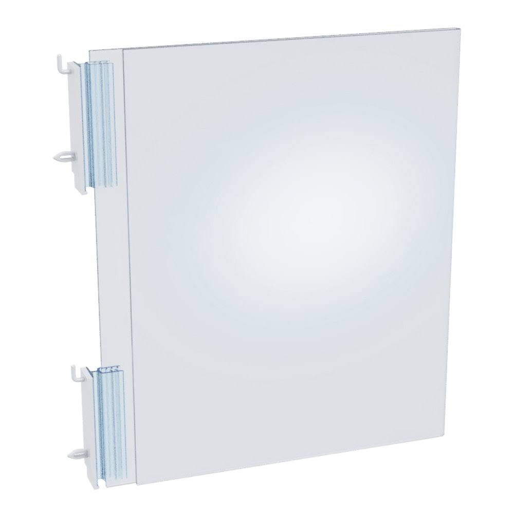 Two-Sided Acrylic Sign Holder with Pegboard Gripper Y9730