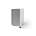 Gray One Door and Single Drawer Cabinet X564