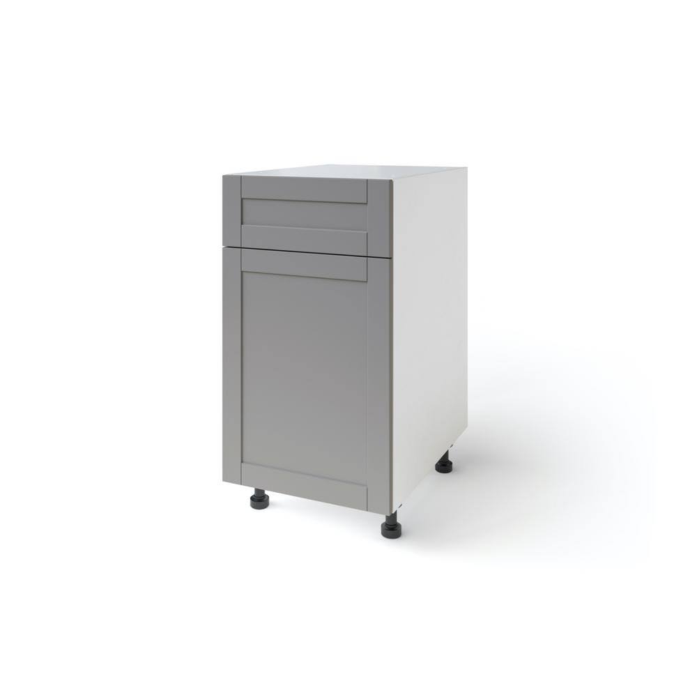 Gray One Door and Single Drawer Cabinet X564