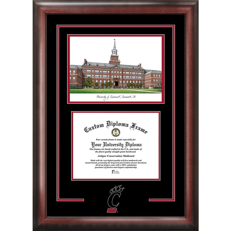 8.5x22 x 11x22 Graduate Diploma Frame with Campus Images Lithograph Q55843