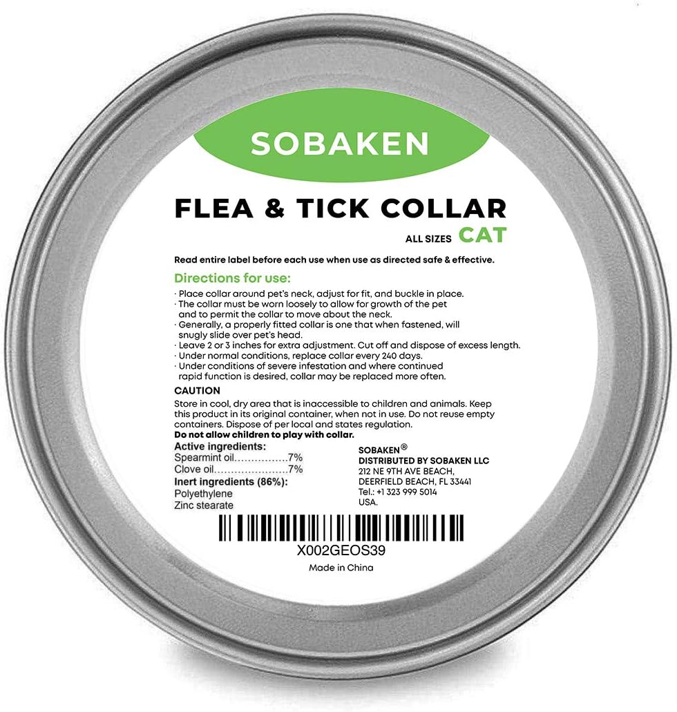 Flea and Tick Collar for Cats, 13 inch, 8 Month Protection O2453