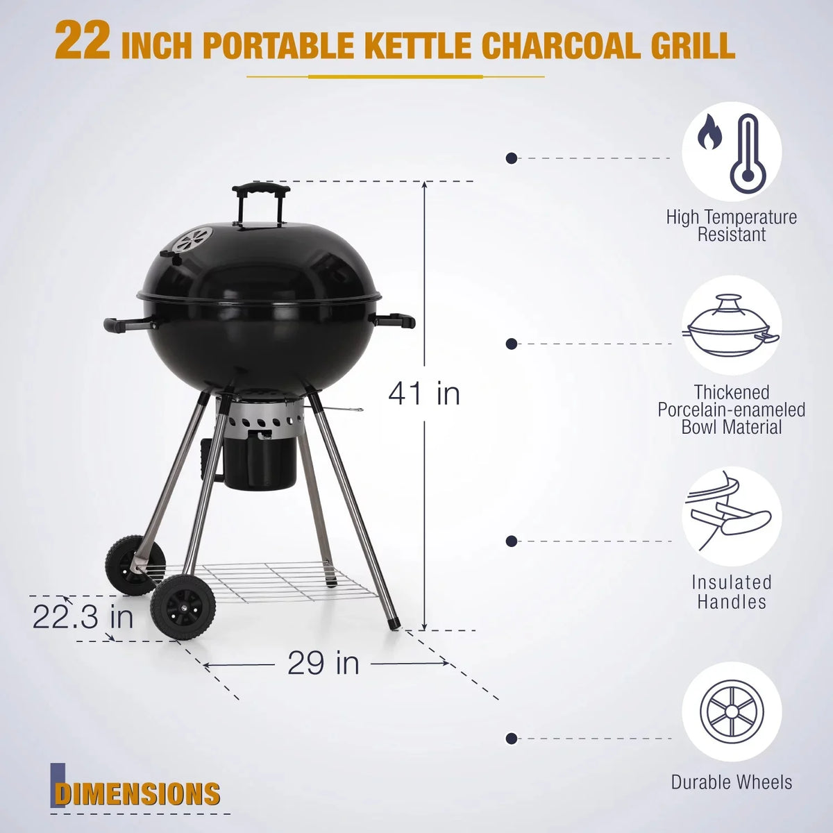 Portable Charcoal BBQ Grill M997