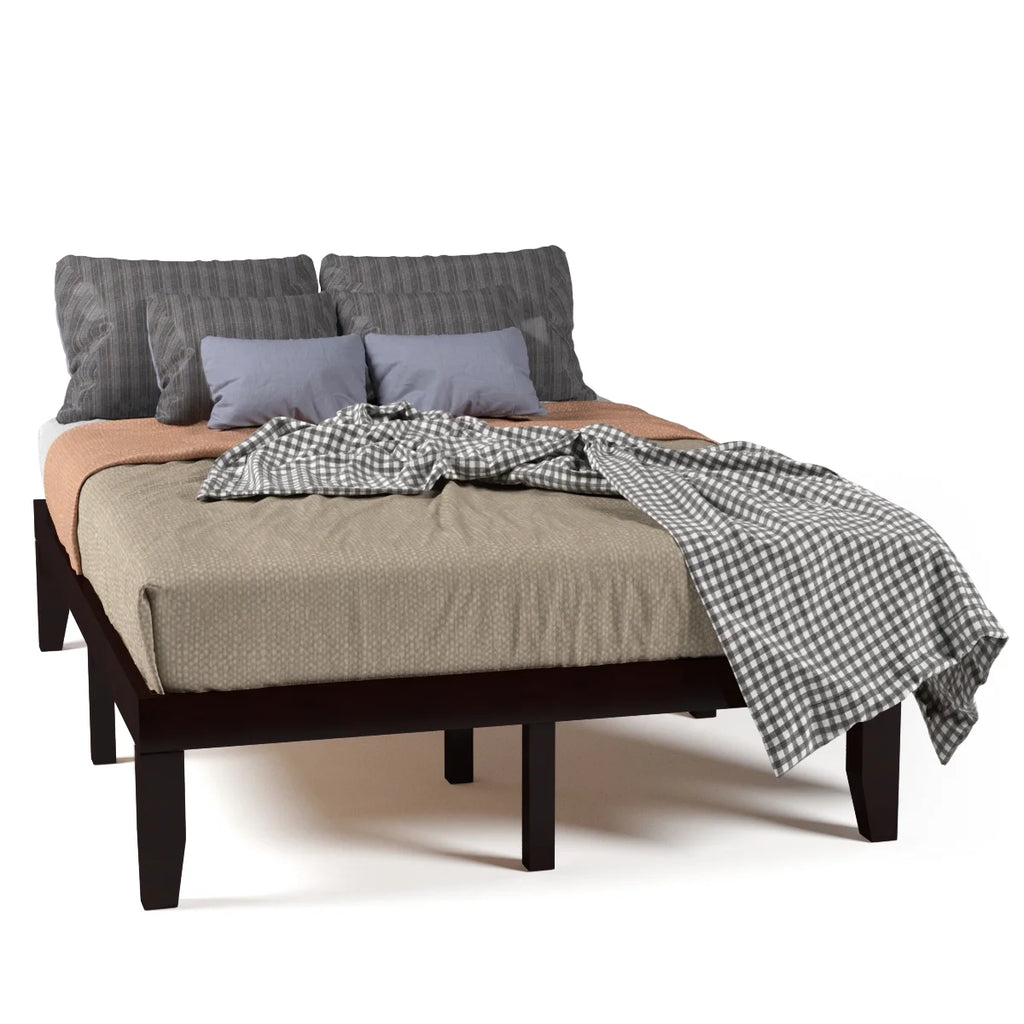 Full Size Wooden Bed Frame with Wood Slats R66530