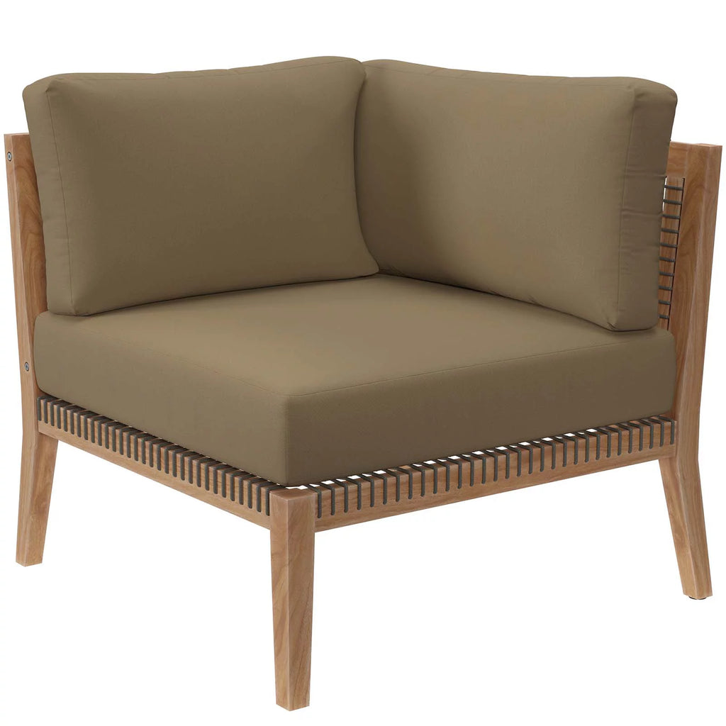Teak Wood 4-Piece Sectional Sofa Y17220