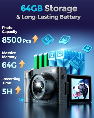 4K 48MP Compact Point and Shoot Digital Camera with 16X Digital Zoom Z703