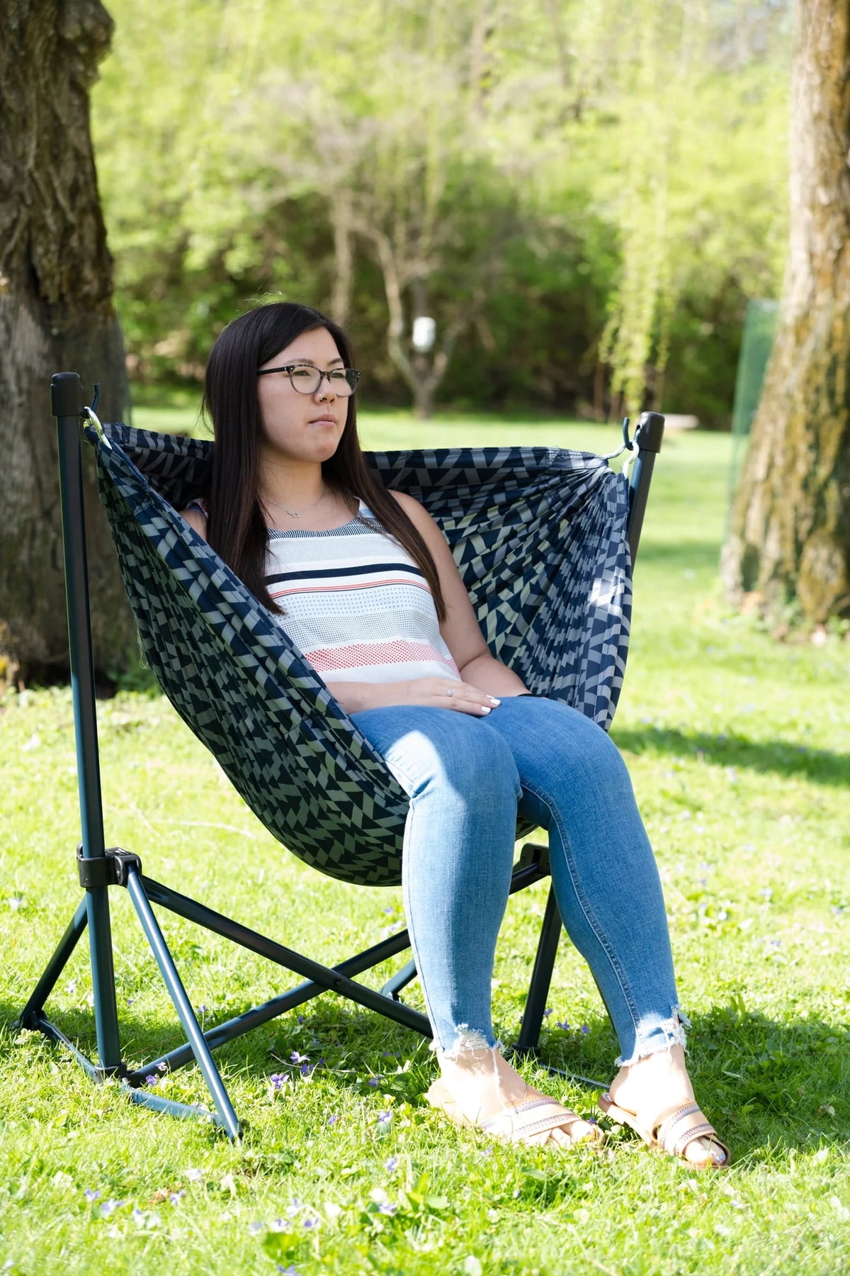 Portable Nylon Hammock Camping Chair H73405