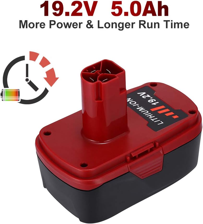 2 Pack 5000mAh 19.2V Li-ion Replacement Battery T187