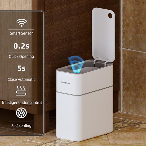 Automatic 3.5 Gallon Rechargeable Motion Sensor Trash Can V6506