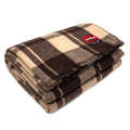 90 x 62 Inch Wool Plaid Blanket B897